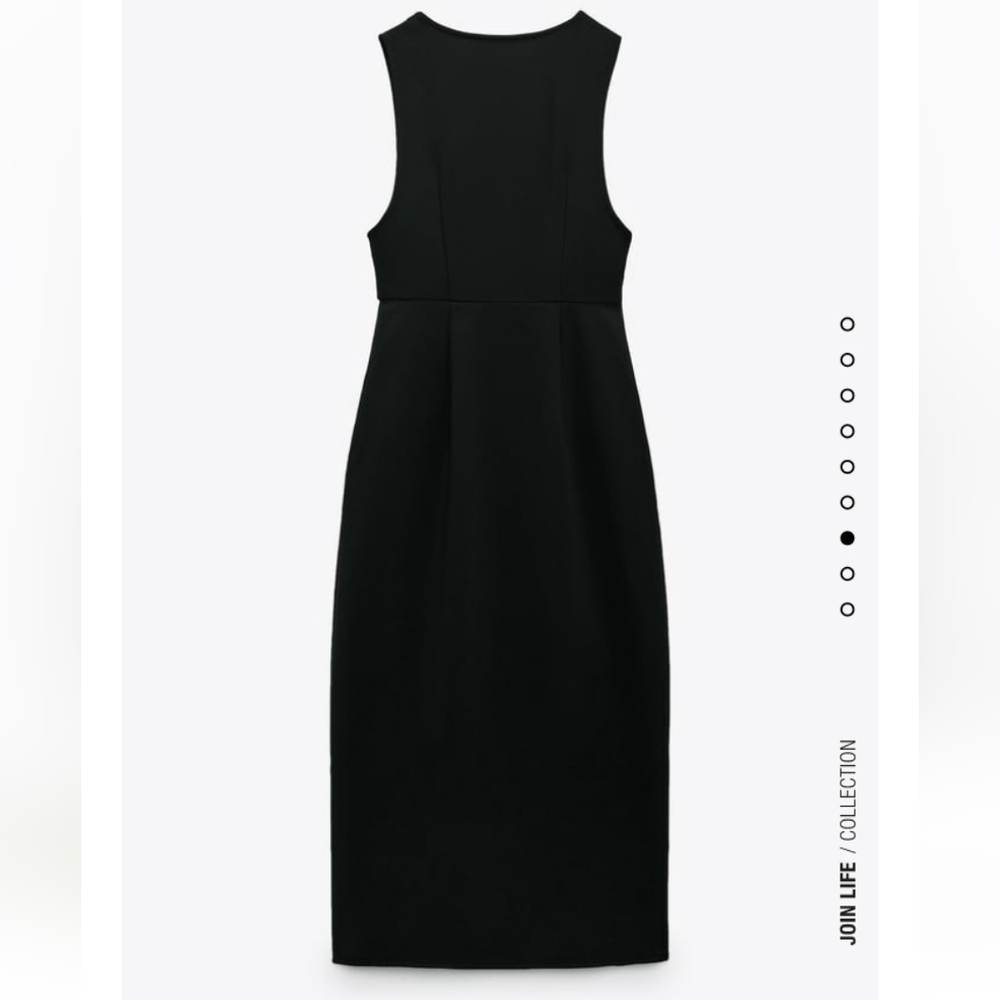 Zara BUTTONED PINAFORE DRESS - Picture 5 of 5